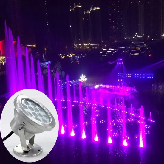 LED-Brunnen-Unterwasserbeleuchtung, Edelstahlbrunnen, Poolbeleuchtung
